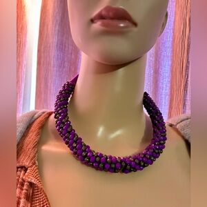 Elegant Purple Beaded Necklace